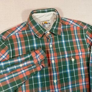 Faherty Brand Mens Surf Flannel Organic Cotton Plaid Shirt Small MWS2427-FHP